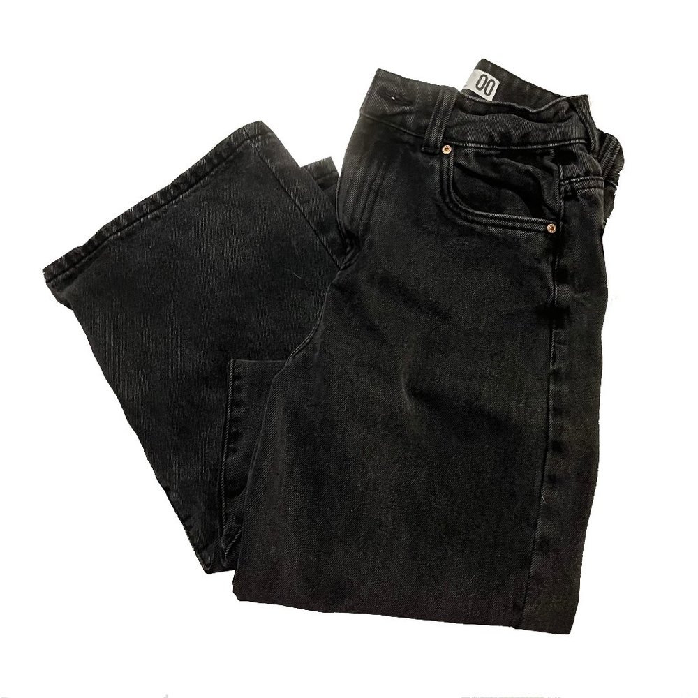 Urban Planet Refuge 🎀 Black Baggy Straight Jeans Wide Leg, US 00